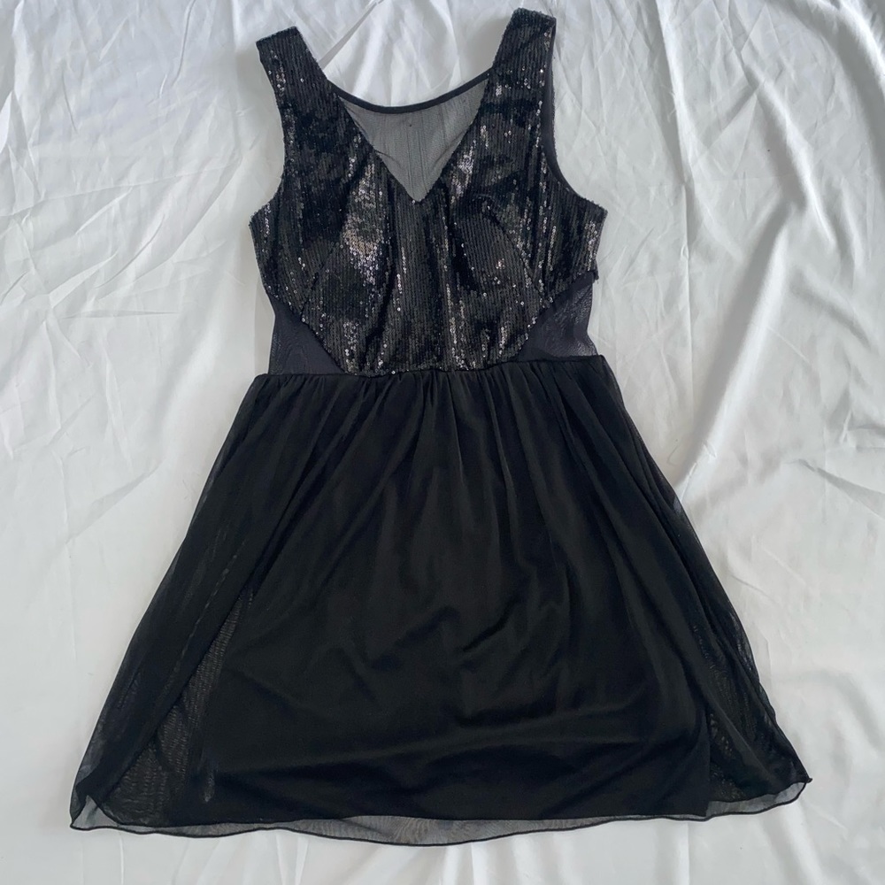 Short Black Sequins Dress